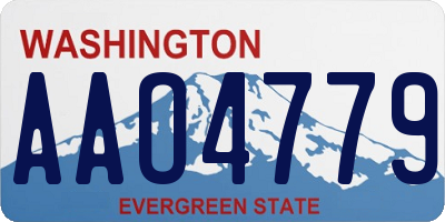 WA license plate AAO4779