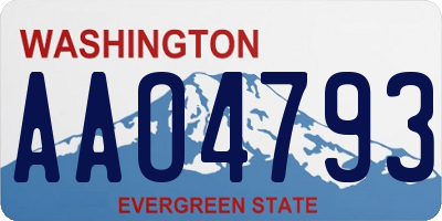 WA license plate AAO4793