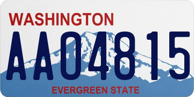 WA license plate AAO4815