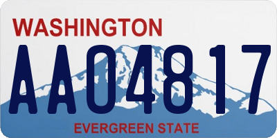 WA license plate AAO4817