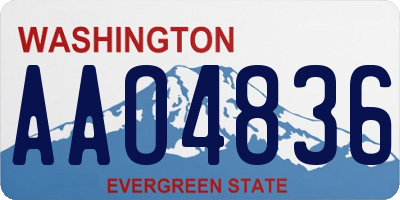 WA license plate AAO4836