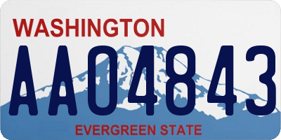WA license plate AAO4843