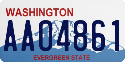 WA license plate AAO4861