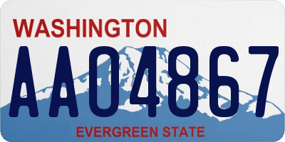 WA license plate AAO4867