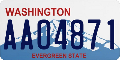 WA license plate AAO4871