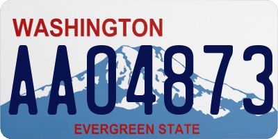 WA license plate AAO4873