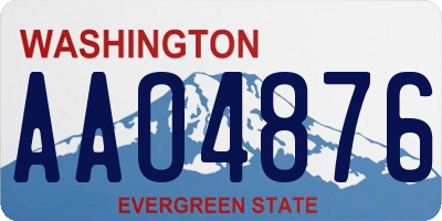 WA license plate AAO4876