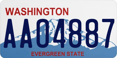 WA license plate AAO4887