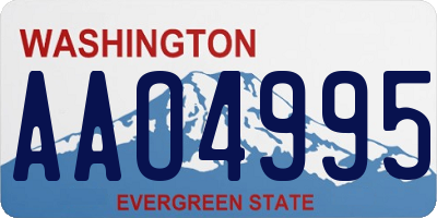 WA license plate AAO4995