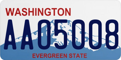 WA license plate AAO5008