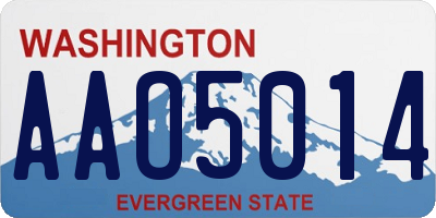 WA license plate AAO5014