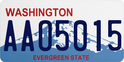 WA license plate AAO5015
