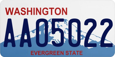 WA license plate AAO5022