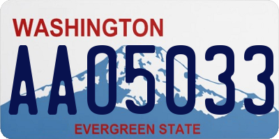 WA license plate AAO5033