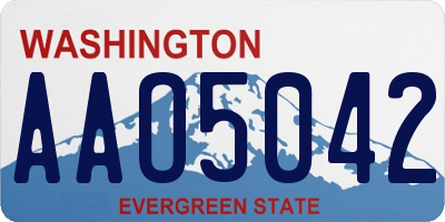 WA license plate AAO5042
