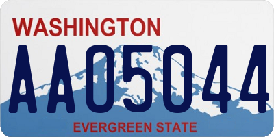WA license plate AAO5044