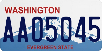 WA license plate AAO5045