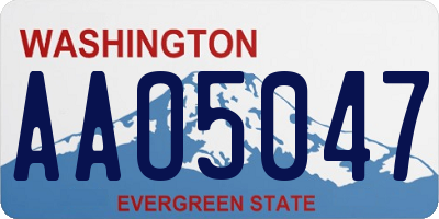 WA license plate AAO5047