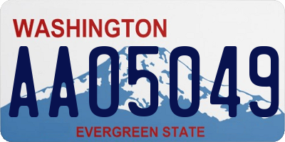 WA license plate AAO5049