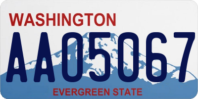 WA license plate AAO5067