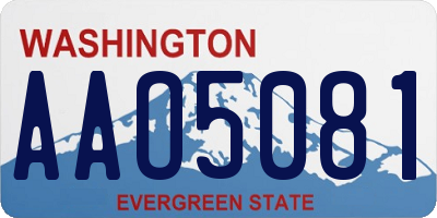 WA license plate AAO5081