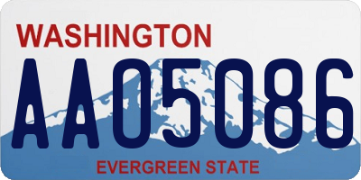 WA license plate AAO5086