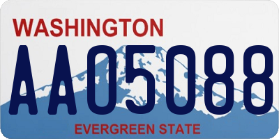 WA license plate AAO5088