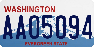 WA license plate AAO5094