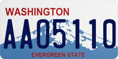 WA license plate AAO5110