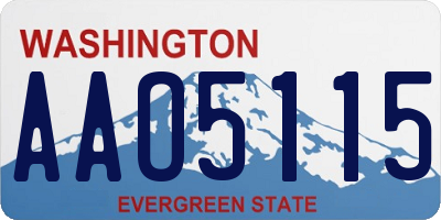 WA license plate AAO5115