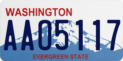 WA license plate AAO5117