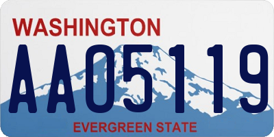 WA license plate AAO5119