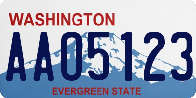 WA license plate AAO5123
