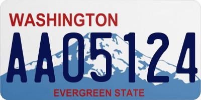 WA license plate AAO5124