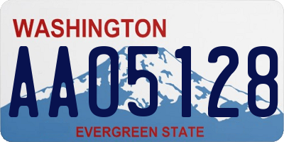WA license plate AAO5128