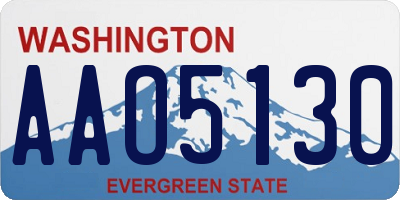 WA license plate AAO5130