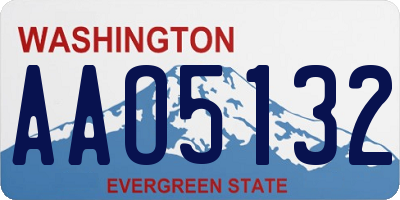 WA license plate AAO5132
