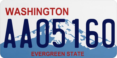 WA license plate AAO5160