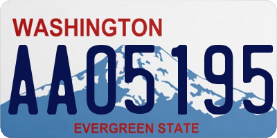 WA license plate AAO5195