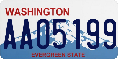 WA license plate AAO5199