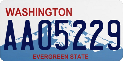 WA license plate AAO5229