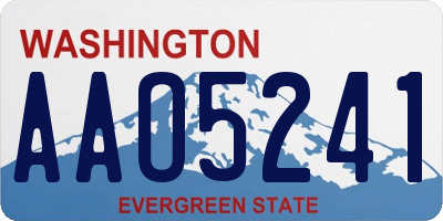 WA license plate AAO5241