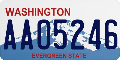 WA license plate AAO5246