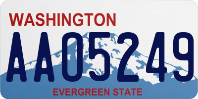 WA license plate AAO5249