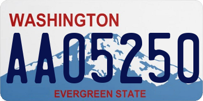 WA license plate AAO5250