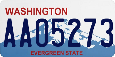 WA license plate AAO5273