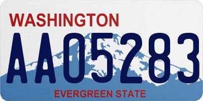 WA license plate AAO5283