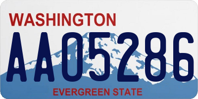 WA license plate AAO5286