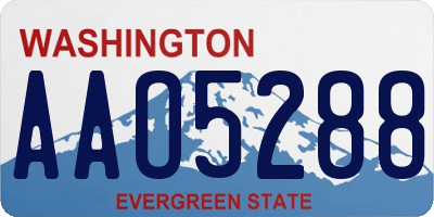 WA license plate AAO5288