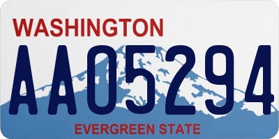 WA license plate AAO5294